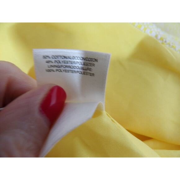 Albert Nippon Sz 18 Jacket Tweed Trench Coat Yellow Lemon Creme Long NWT - Picture 9 of 16